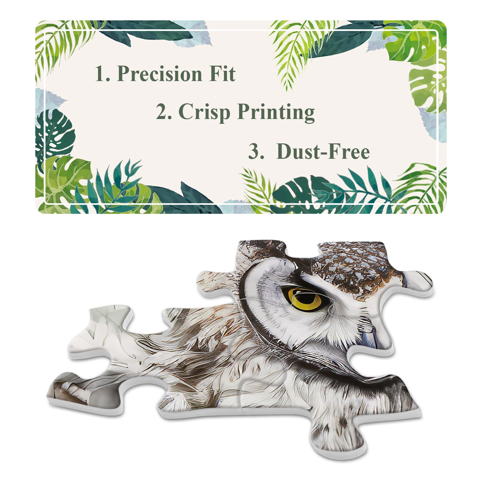 Owl Bird Puzzles for Adults, Animal Art Jigsaw Puzzles 1000 Pieces, Fantasy Forest Painting Puzzle - Image 4