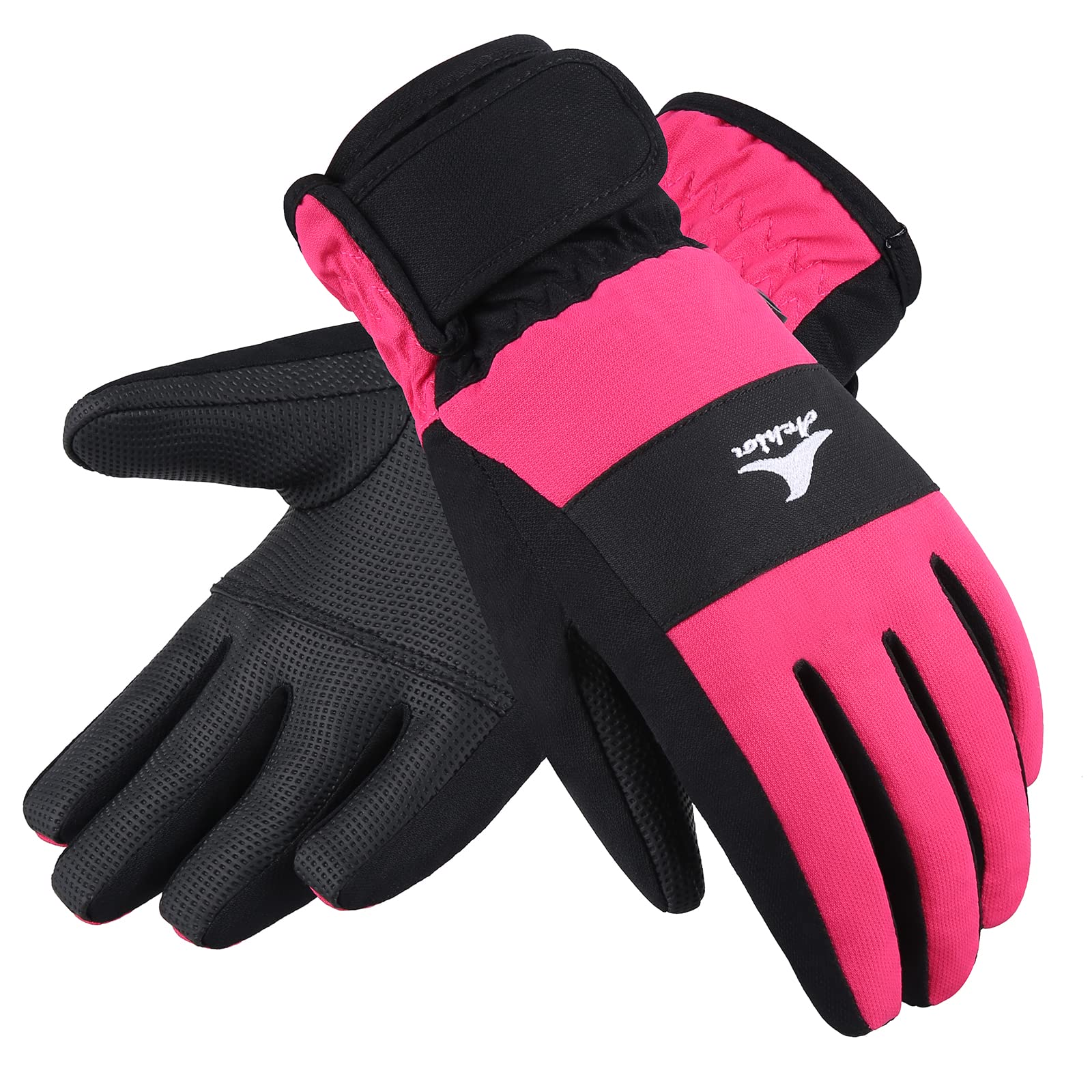 Achiou Kids Ski Gloves, Waterproof Winter Snow Gloves for Boys Girls Youth