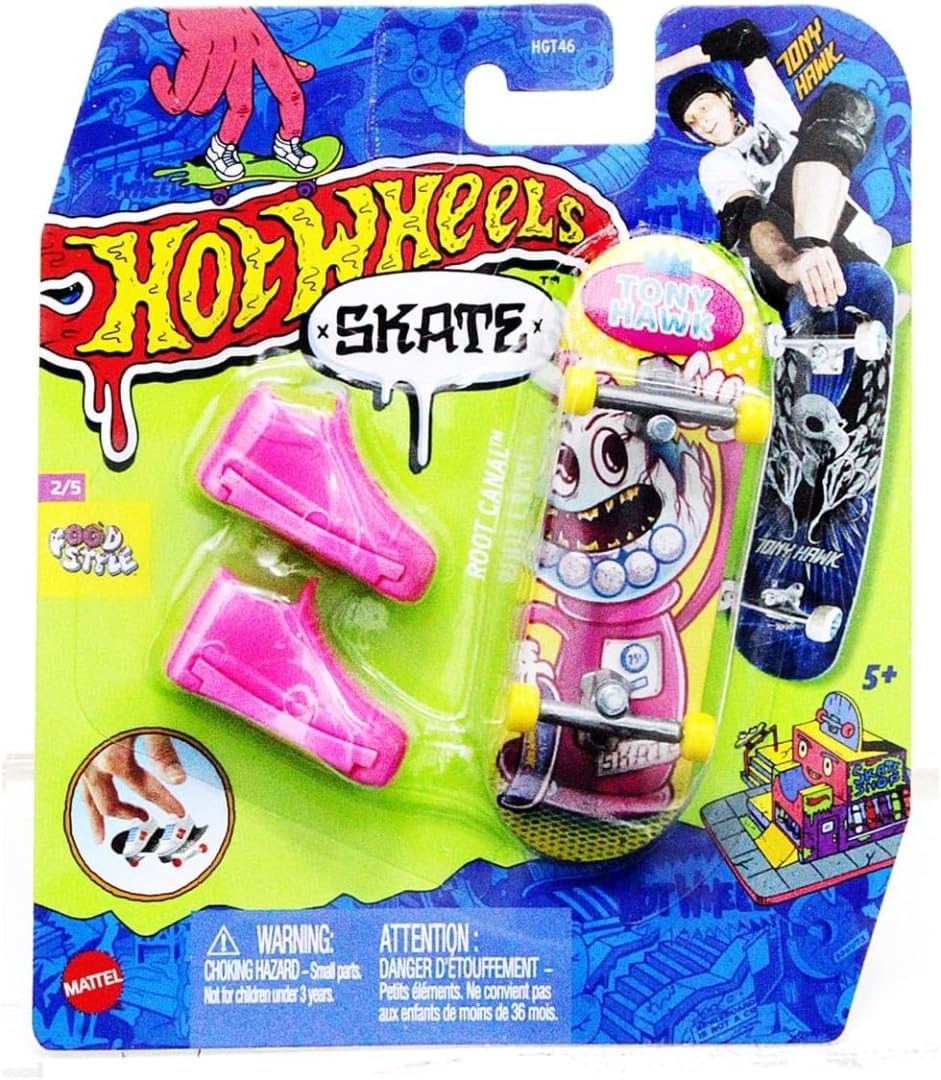Hot Wheels Tony Hawk Finger Skate HVJ81 Food Style 2/5 Root Canal Action Toy Figures Ages 5+