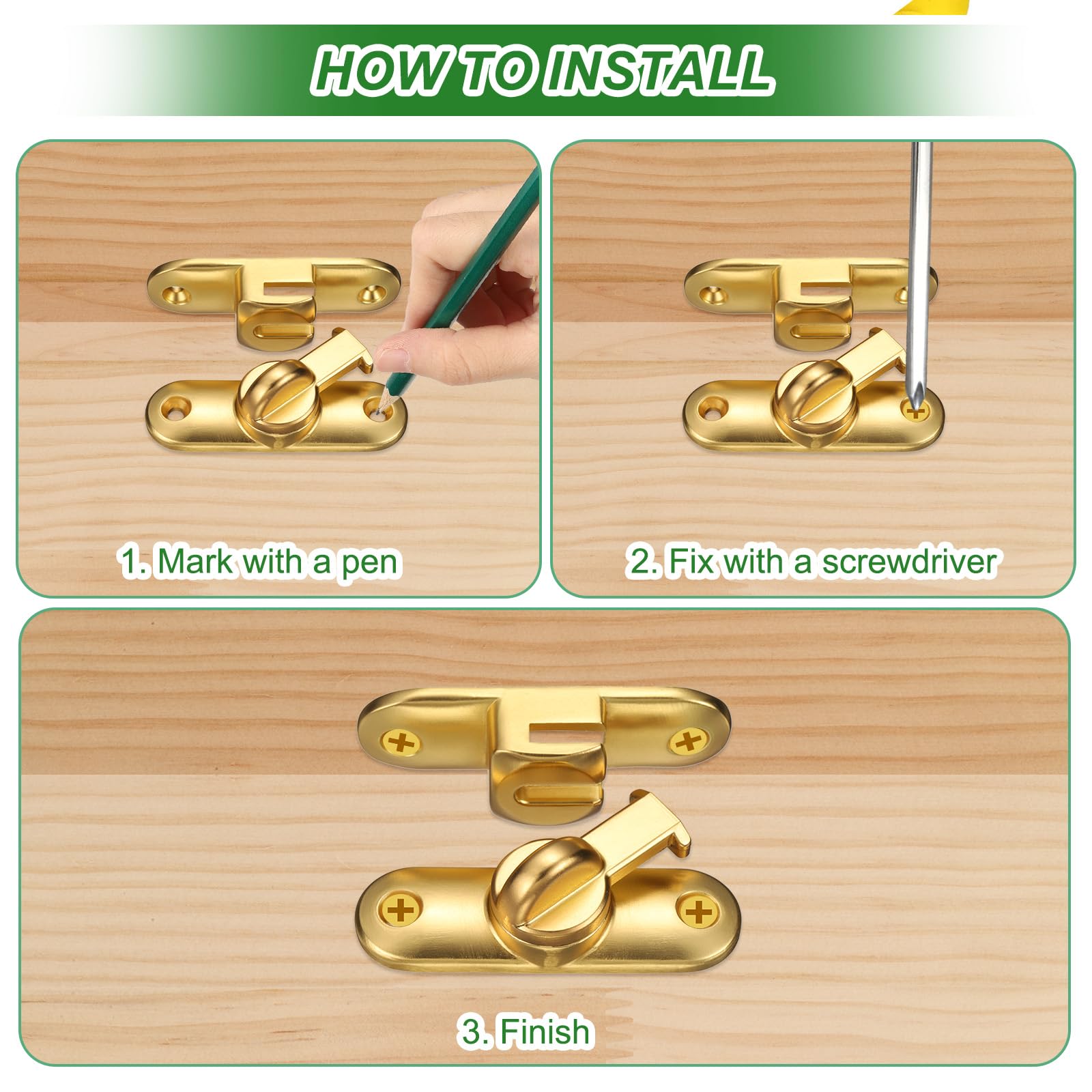 M METERXITY 1-Pack Flip Latch Gate Latch - Image 4