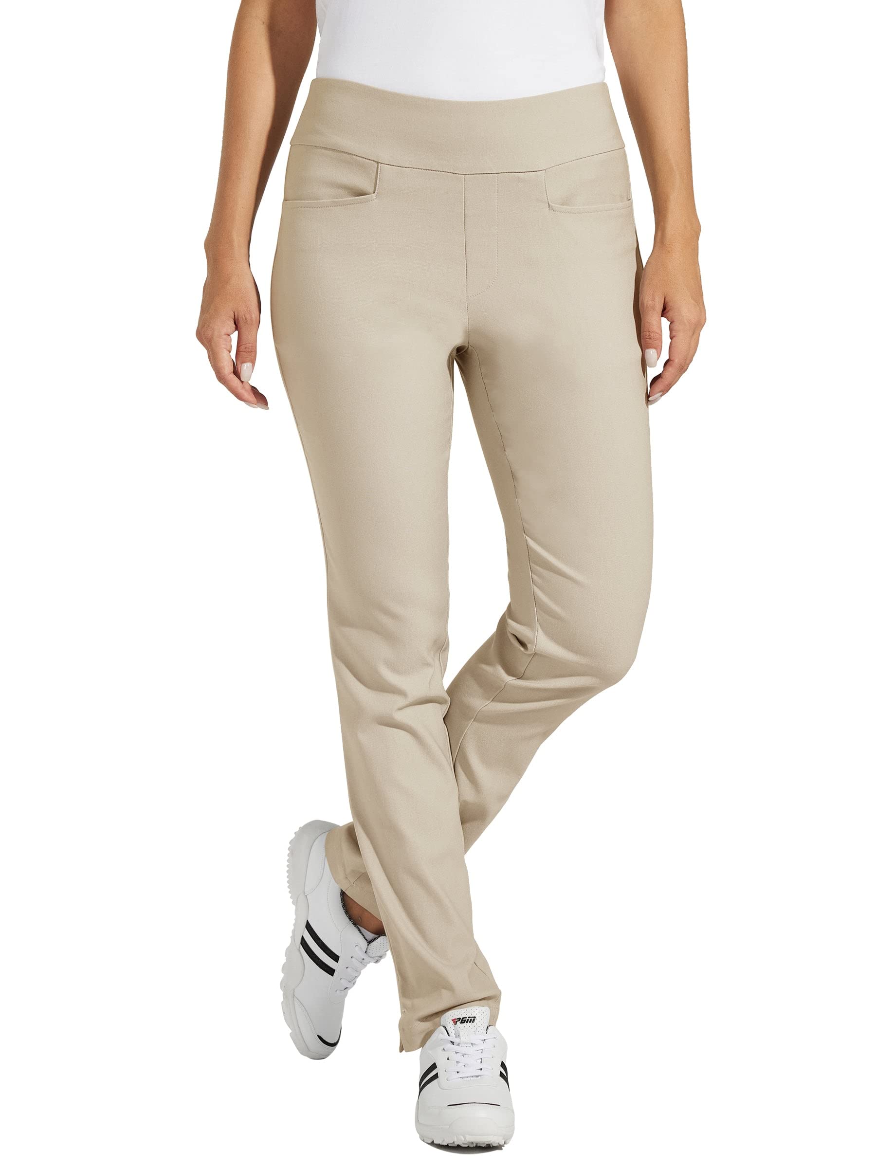 WILLIT Pantalones de golf para mujer, elásticos, ligeros, de secado rápido, para exteriores, resistentes al agua