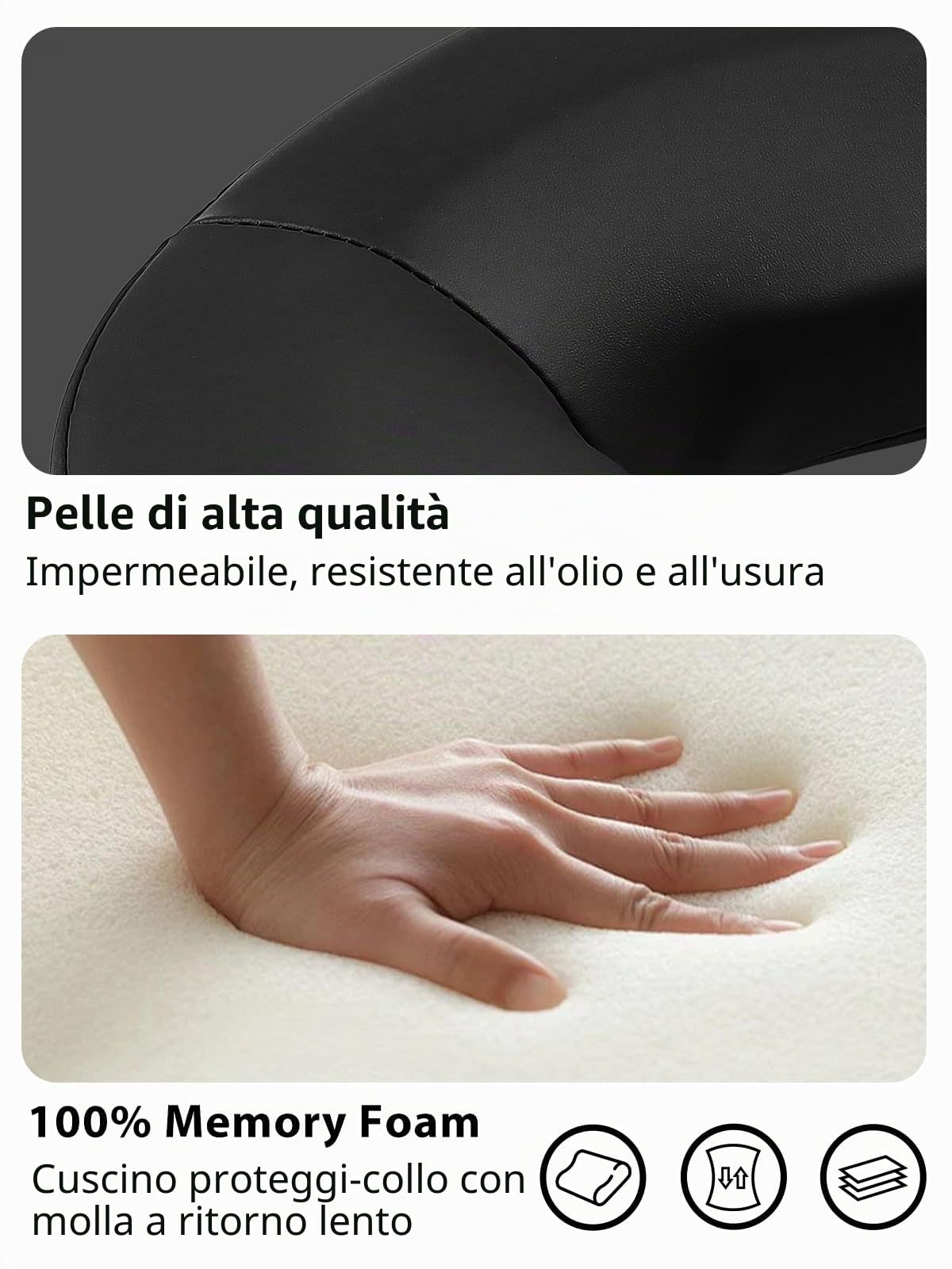 EBANKU Lettino da massaggio con cuscino, poggiatesta universale regolabile e supporto per cuscino viso, comfort beauty spa poggiatesta