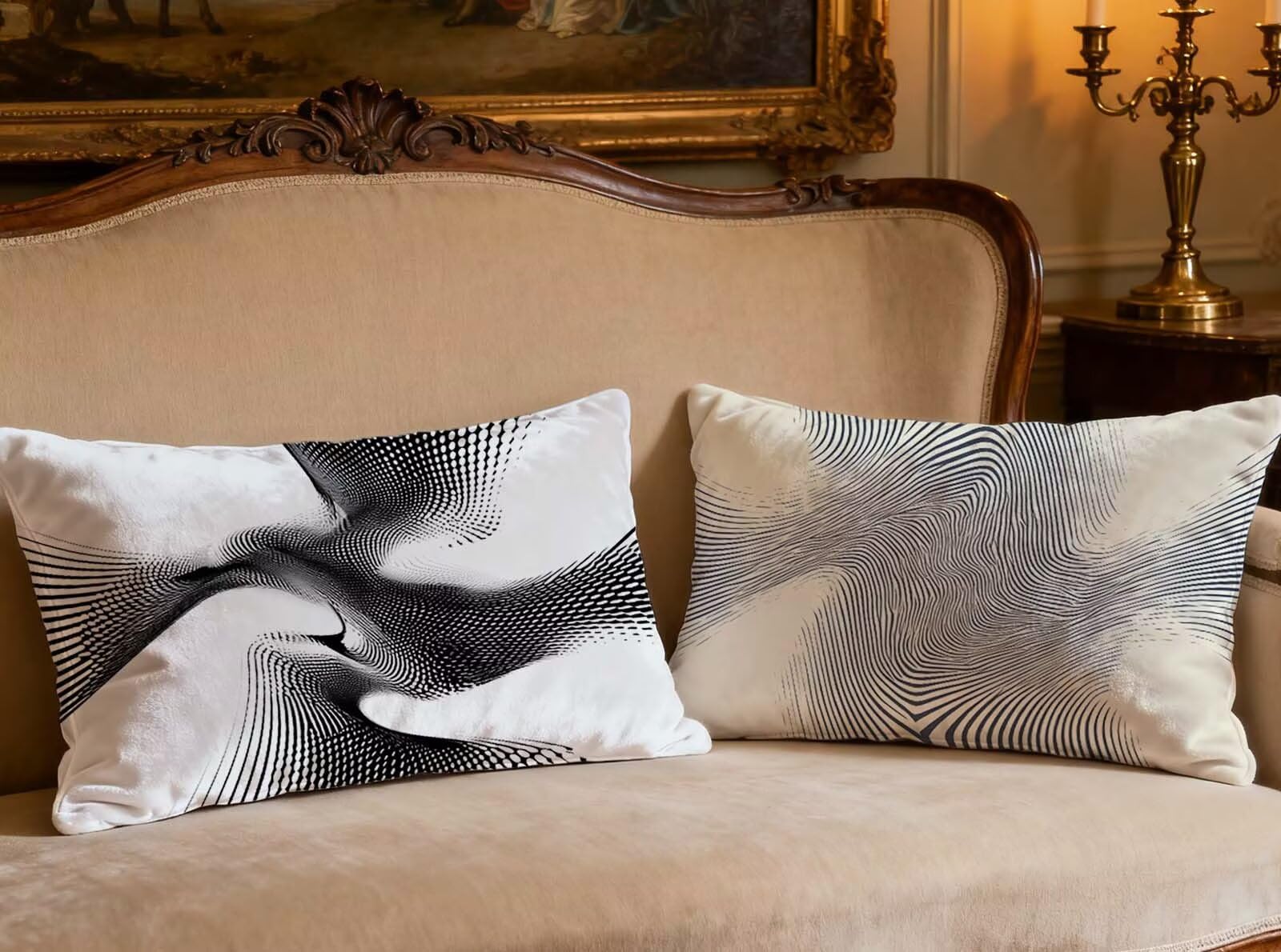 Housse de coussin rectangulaire 60x90cm blanc lot de 2 pour soulager le dos sur le lit