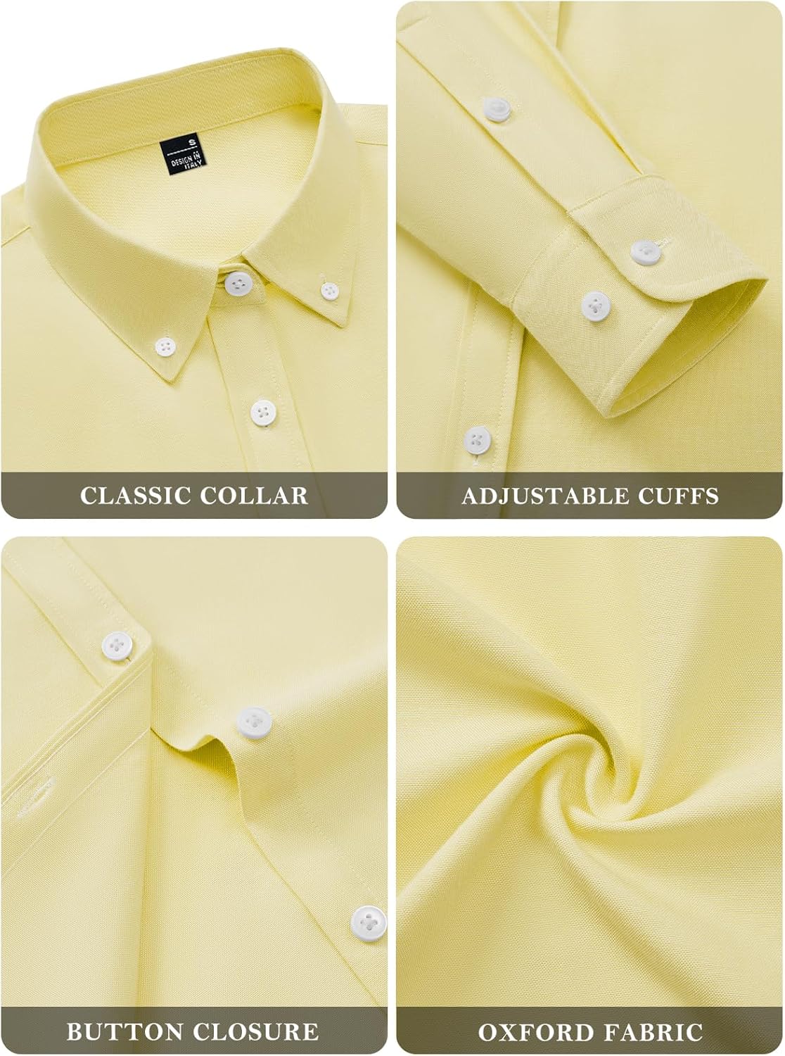 siliteelon Button Down Shirts for Women Oxford Shirt Cotton Dress Shirts Collared Long Sleeve Wrinkle Free Blouse Tops - Image 5