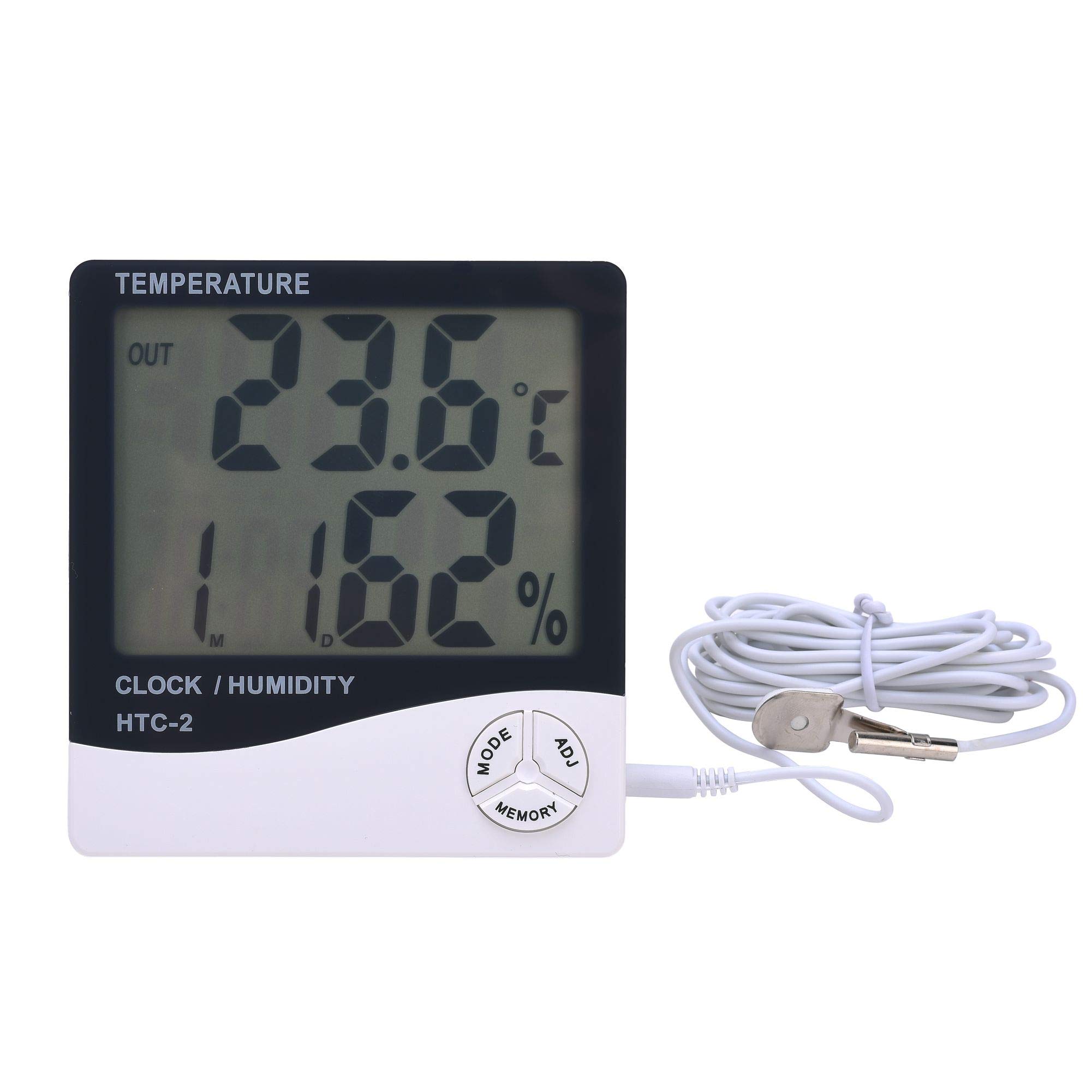 Thermocare Room Temperature Meter Digital Wall Hanging HTC-2 Black and white color (B084CTJV99) Amazon Price History, Amazon Price Tracker