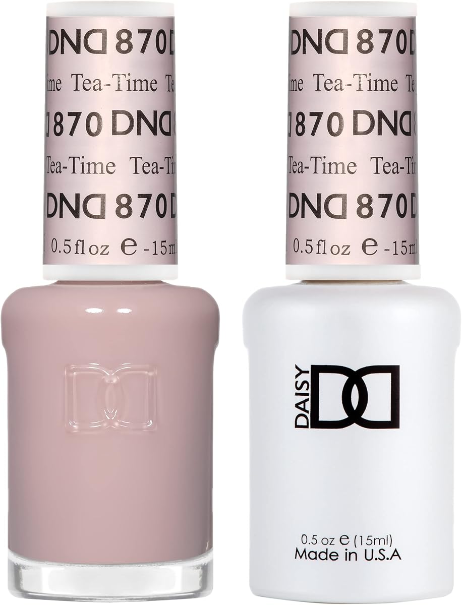 Esmalte de uñas en gel DND Duo, colección Sheer, 0.5 onzas líquidas cada uno | Juego de esmalte de gel UV/LED a juego y laca de secado al aire, color de uñas transparente de larga duración sin astillas, fácil eliminación en remojo