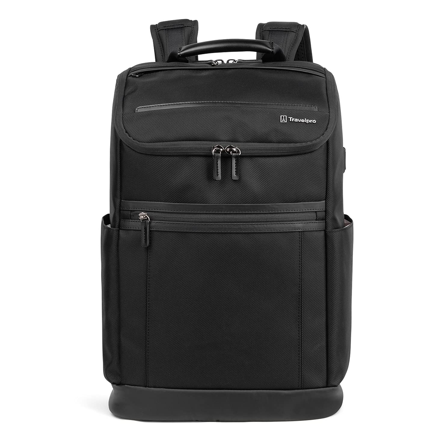 travelpro crew executive choice 3 medium top load backpack fits up to 15.6” laptops and tablets, usb a and c ports, men and women, jet black