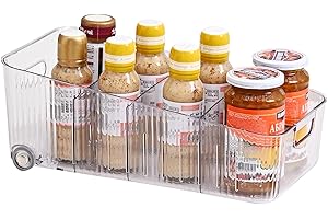 Clear Sliding Roll-Out Fridge Caddy