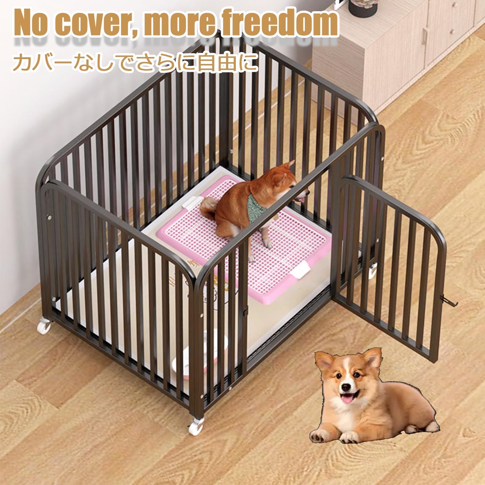 Recinto Recinzione Per Cani Recinto Per Cuccioli Recinto Per Cani Da Interno Recinzione Per Cani/Cuccioli Recinzione Per Cuccioli Con Porta Recinto Per Cani In Metallo(White,TRAINING_100*60*6