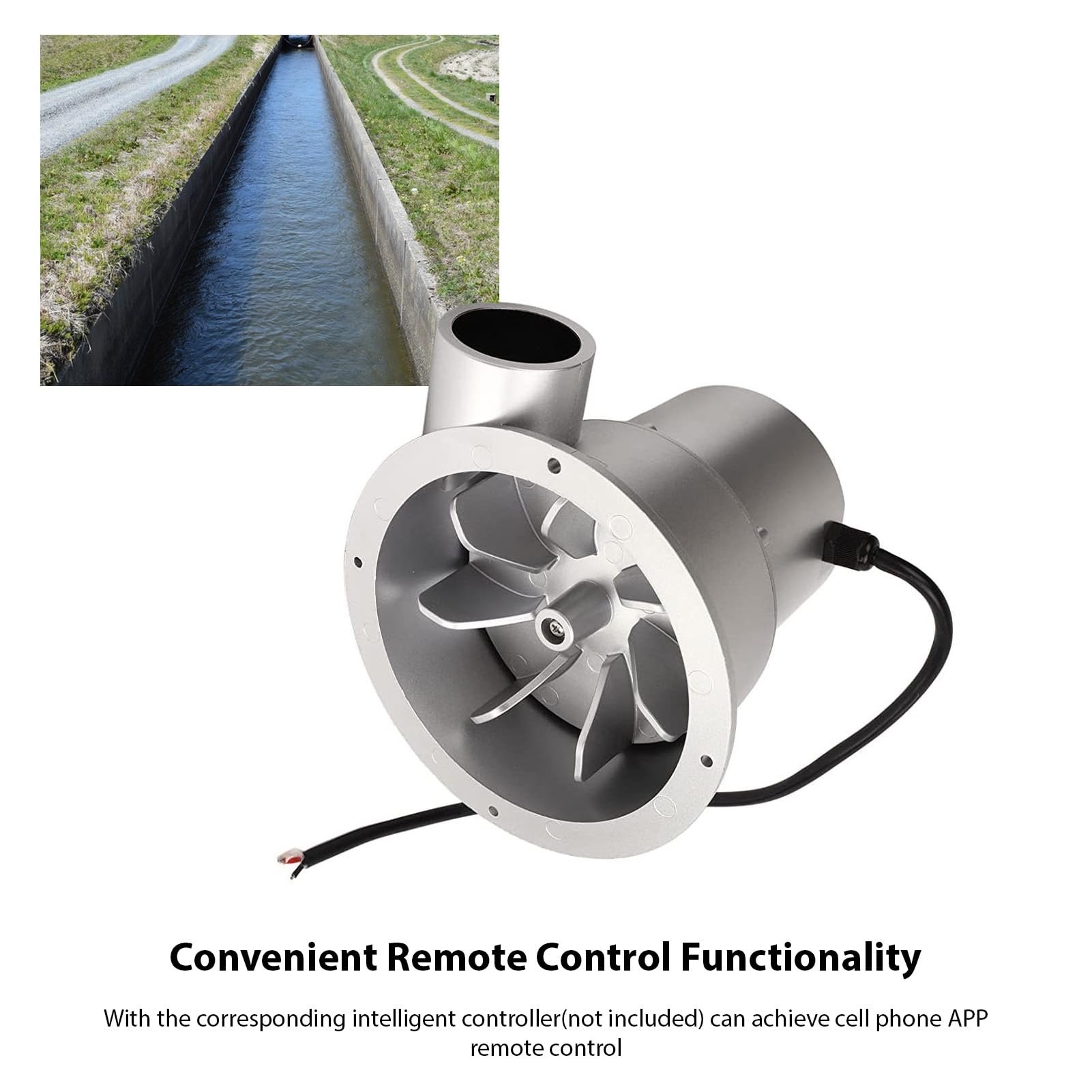 Hydro Generator, Permanent Magnet Water Turbine Generator, Aimant Brosse sans Balais, Générateur Hydroélectrique de Charge de Batterie 12V (100W)