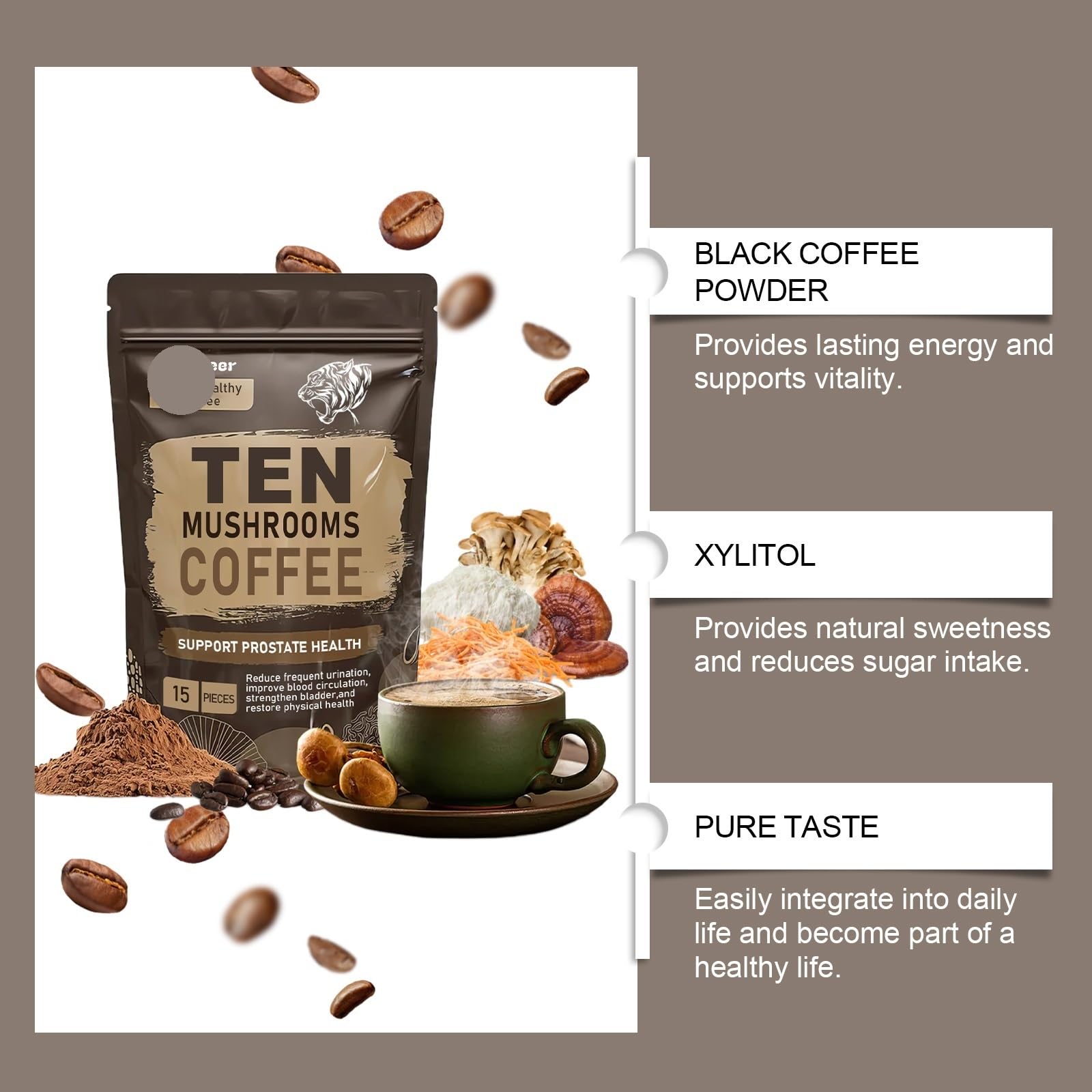 Café Premium for Hommes: Dynamisez Votre Journée Et Boostez Votre Vitalité(3PCS)