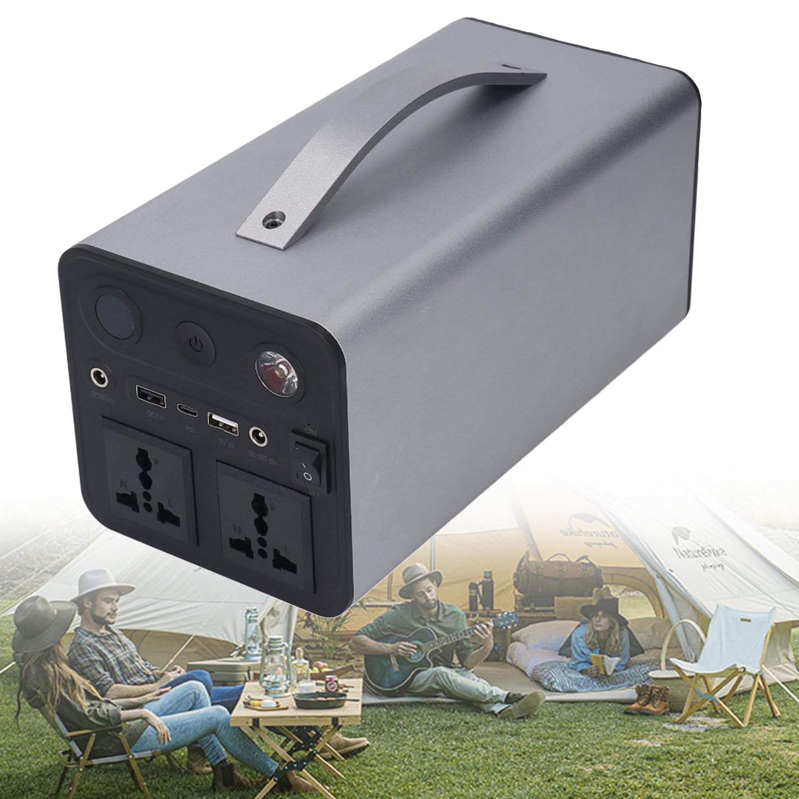 Centrale elettrica Portatile, generatore da Esterno, Alimentatore di Emergenza CA da 90000 mAh, Grande capacità, 300 W, Adatto per Campeggio e Viaggi in Camper.