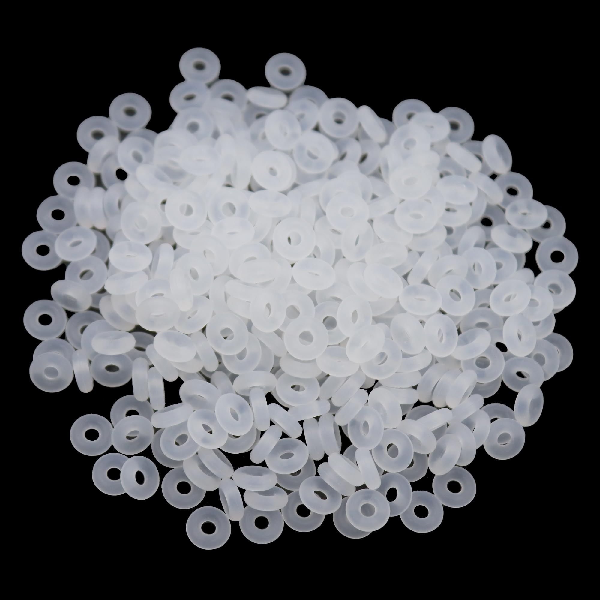 Silicone Stop Beads, 6x2mm Silicone Beads Stopper Spacer Locating, Ring Bead Charms