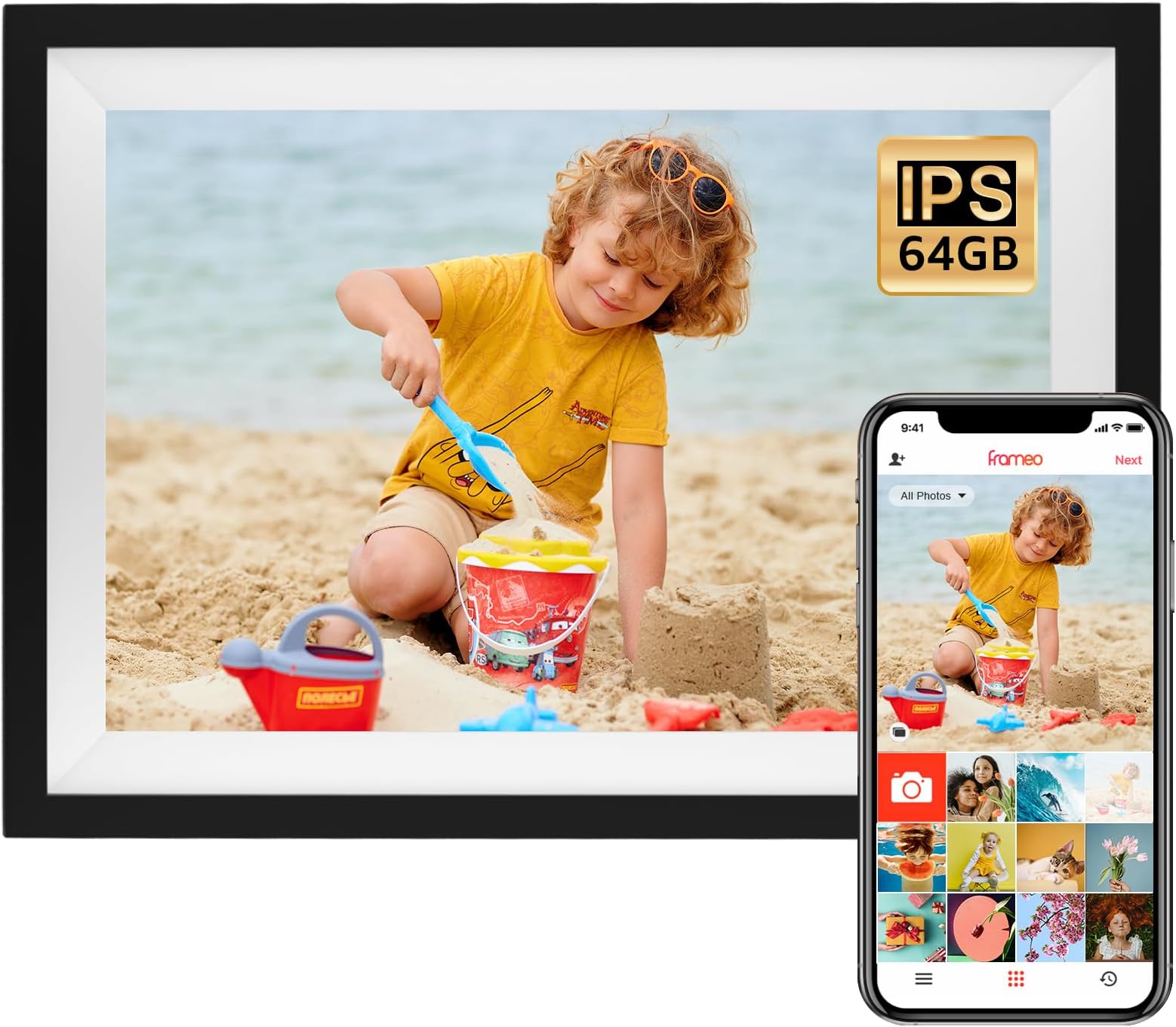 FRAMEO 15.6 Inch WiFi Digital Photo Frame, Digital Picture