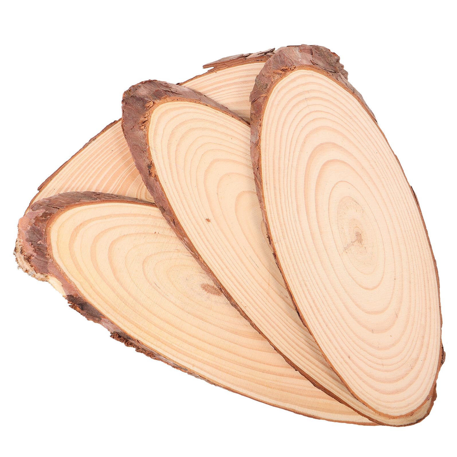 Hohopeti 4 Ovale Holzscheiben zum Basteln aus Unbehandeltem Holz mit Abgeschrägten Kanten für Kreative Projekte und Rustikale Tischdekoration im Atelier