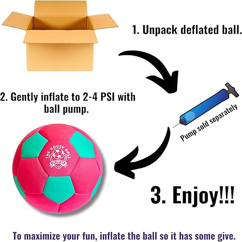 Miniatura 5 de The House Ball - La pelota de fútbol original suave y segura para interiores, tamaño 4, creada para el interior de tu hogar y patio, regalo