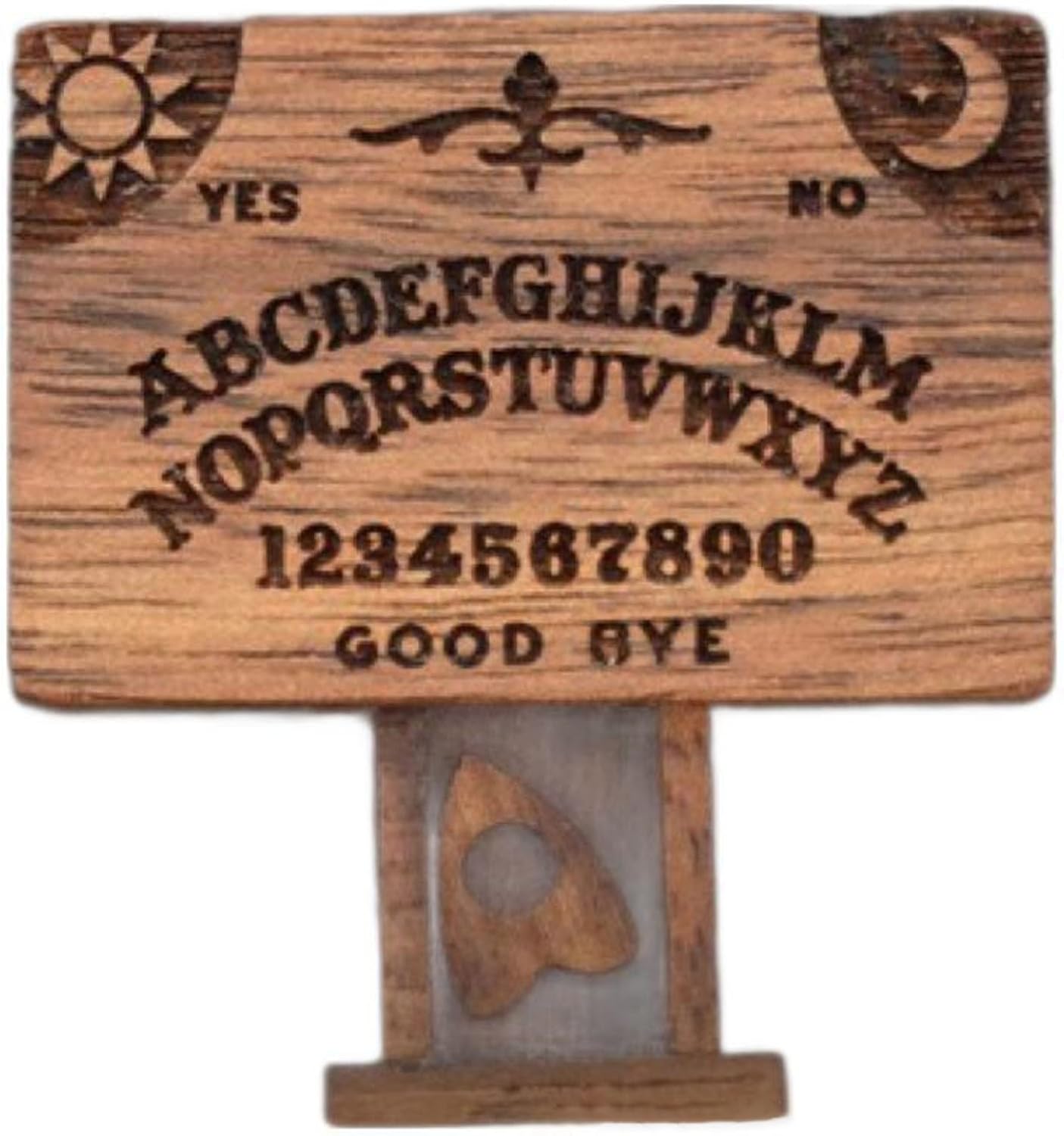 Compacts Wooden Divination Board with Carving Letter Number and Secure Planchette Drawer for Spiritual Accessories Wooden Miniature Drawer