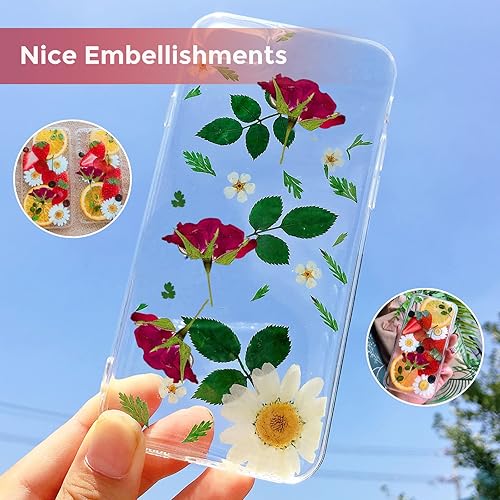 Miniatura 6 de Flores de rosas secas con tallo para resina, 42 rosas naturales prensadas reales, flores secas para resina, bricolaje, joyería, adorno,