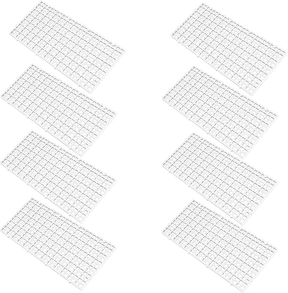 Aliyaduo 8 Pack Fish Tank Divider, Snap Together & Cutting Feature - Plastic Aquarium Divider Panel Separator -Grid Isolation Board…
