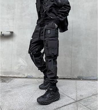 Men's Functional Style Paratrooper Tactical Cargo Techwear Punk Streetwear Goth Pants