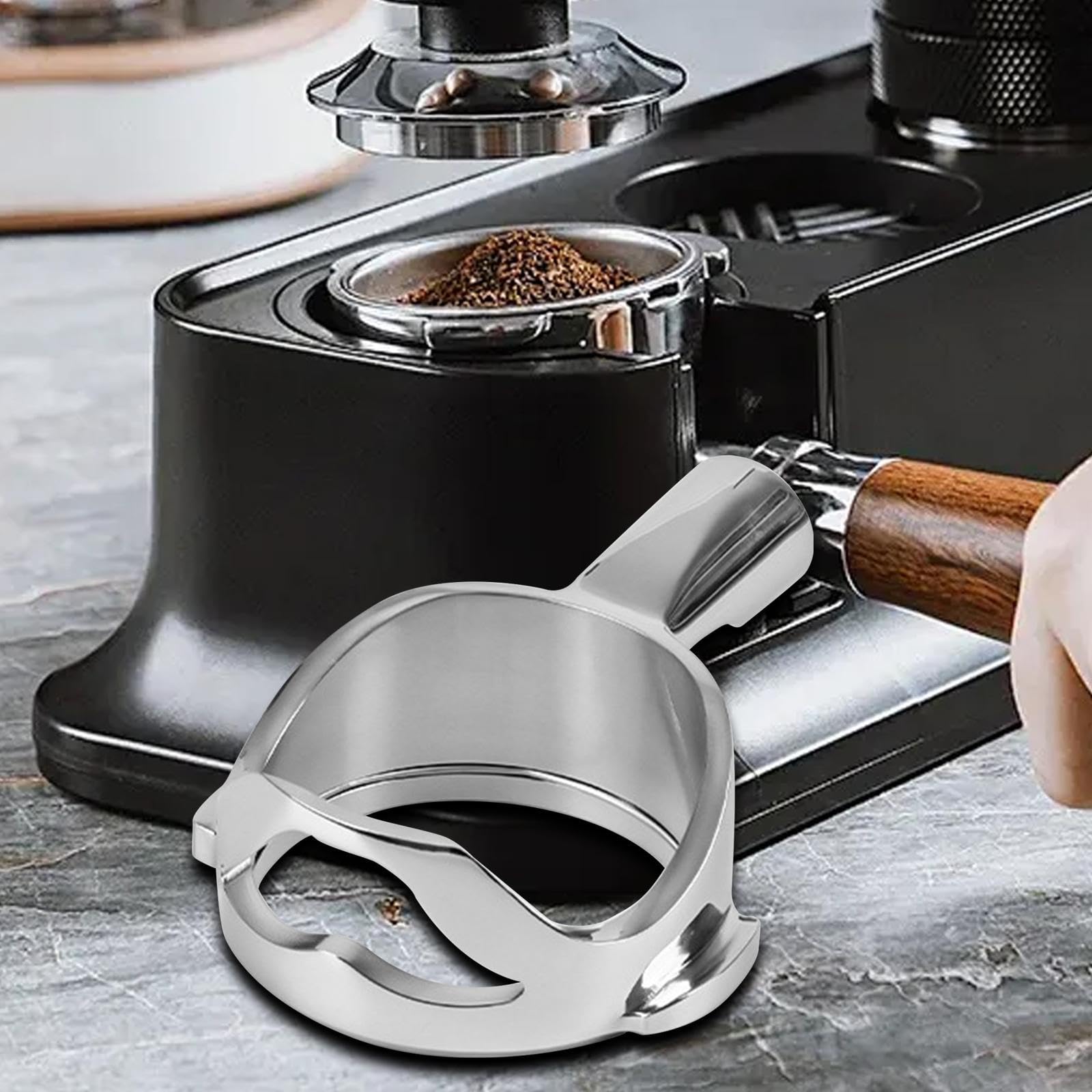 F Fityle Piezas de repuesto de portafiltro sin fondo de 58mm, accesorios, cabezal de grupo de portafiltro para máquinas de café expreso E61, suministros para, Sin fondo
