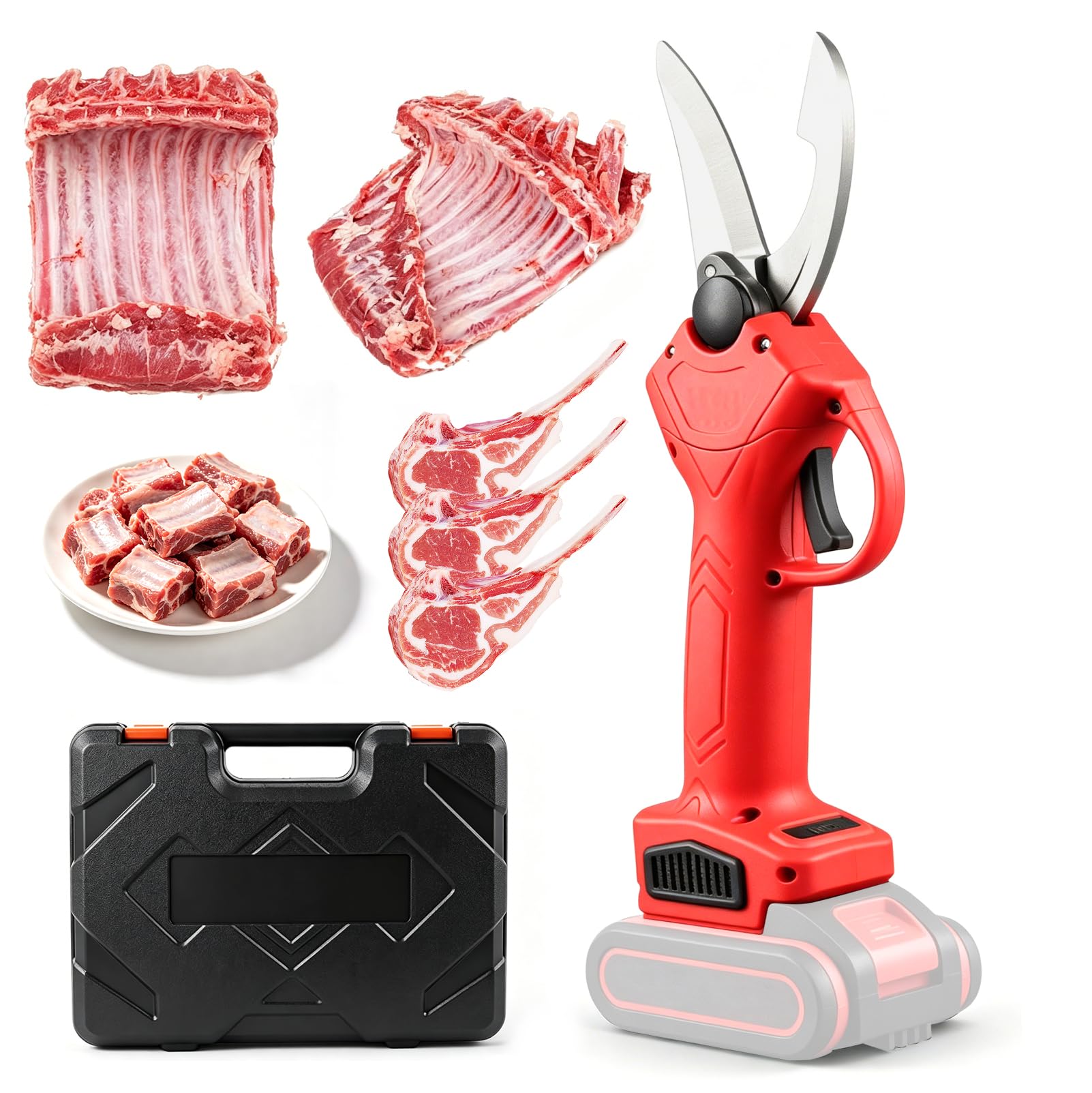 Forbici da Cucina Elettriche Compatibili con Worx | Forbici da Cucina Multifunzionali per Pollo, Pesce, Frutti di Mare e Verdure Congelati, Batterie Non Incluse