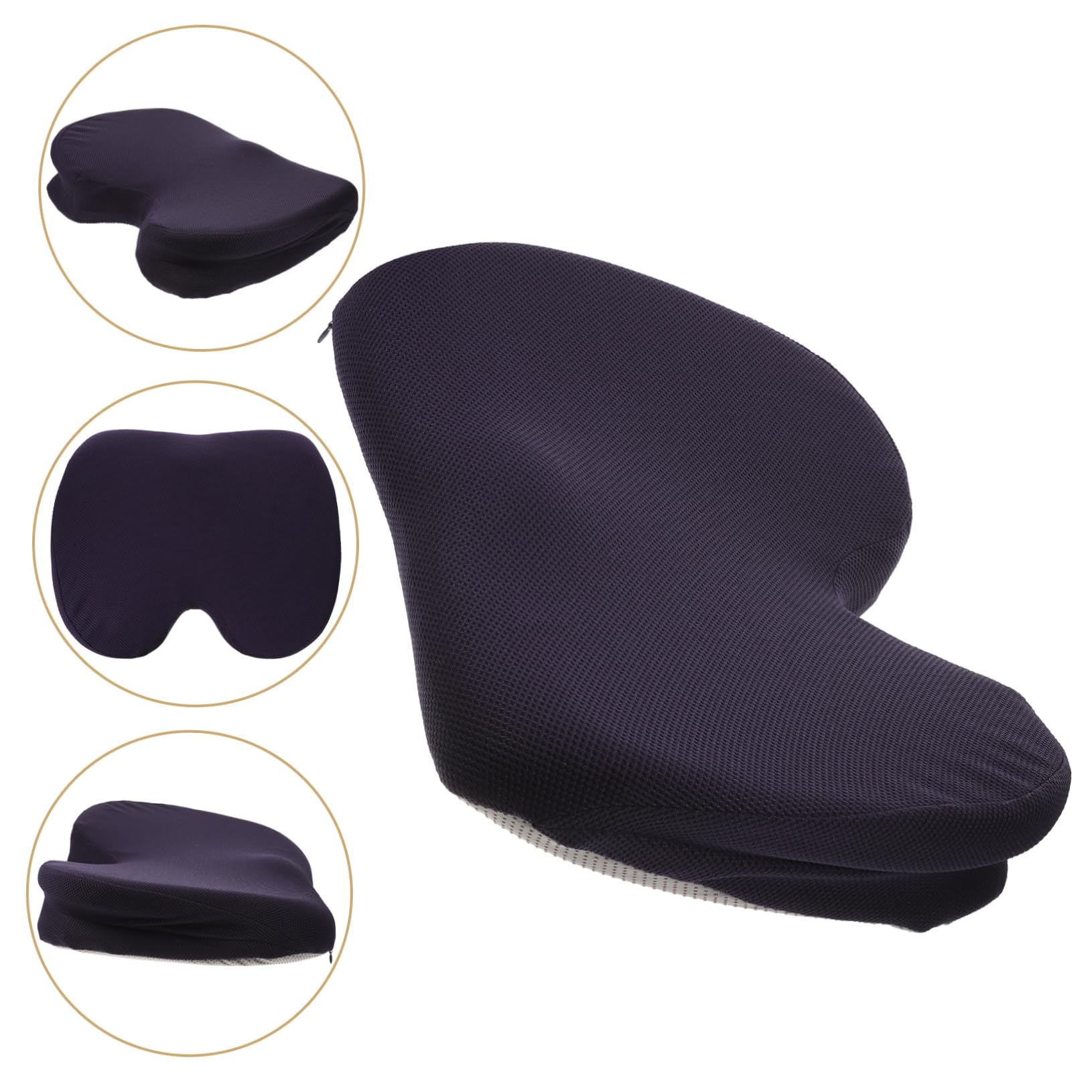 DOITOOL Cojín de para Dolor de Coxis Almohada de Espuma Viscoelástica para Embarazo y Sillas de Oficina Diseño Ergonómico y Superior Azul