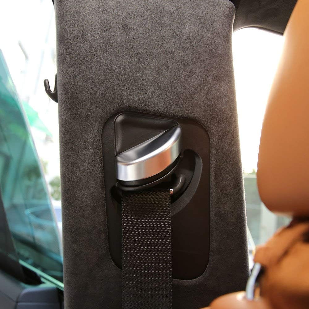 ABS Plastic Seat Belt Cover Trim for Maserati Levante 2016 2017 2018 matte silver