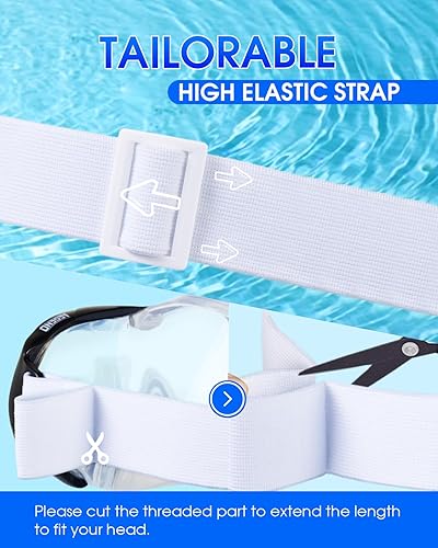 Miniatura 5 de Aegend Snorkel Mask Goggles with Nose Cover with Adjustable Soft Knitted Strap, Panoramic 180 View, Anti-Fog Anti-Leak Swim Goggles with Adult&Youth