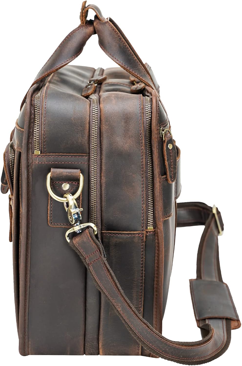 Flash Sale Polare 17'' Full Grain Leather Briefcase Laptop Attache Case Messenger Bag for Men Fits 15.6'' Laptop Black Friday - 70% OFF Polare 17'' Full Grain Leather Briefcase Laptop Attache Case Messenger Bag for Men Fits 15.6'' Laptop