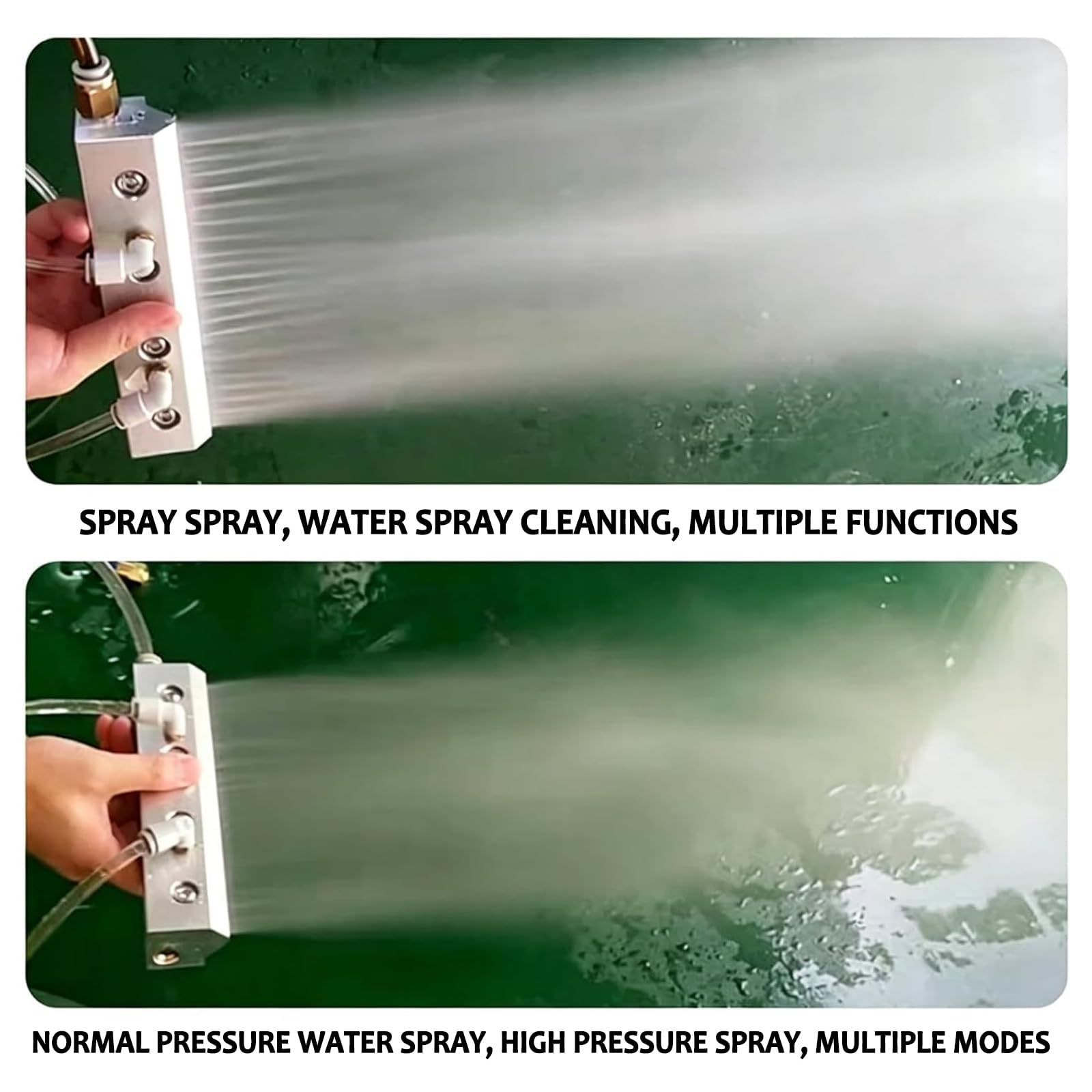 COYEUX Soffiatore Industriale A Doppio Fluido con Lama d'Aria, Lama d'Aria in Acciaio Inossidabile per La Rimozione della Polvere, con 2 Ingressi per L'acqua, Sistema di Lavaggio 200mm