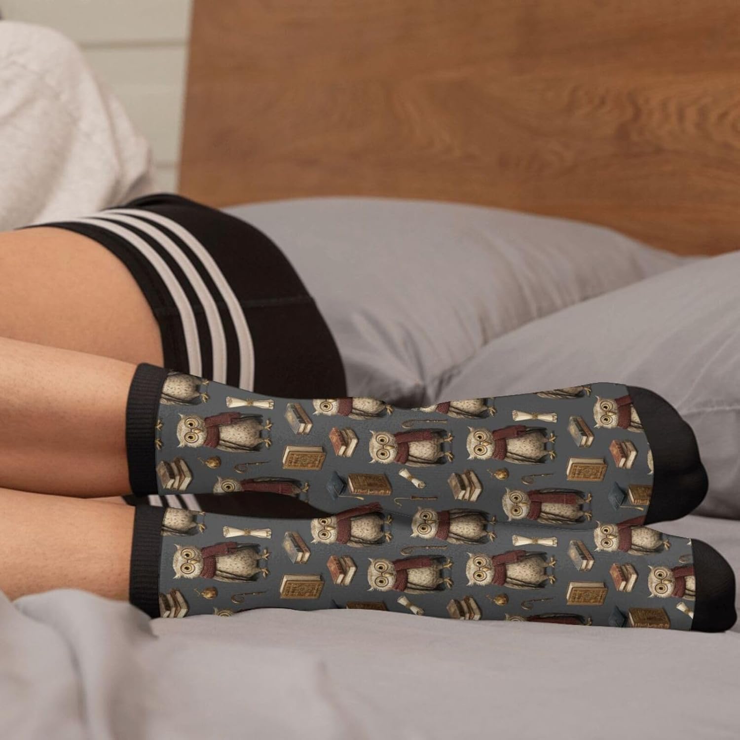 DEKIFNHG Black Cat Starry Night Funny Novelty Socks Casual Athletic Crazy Crew Socks For Women Men - Image 4