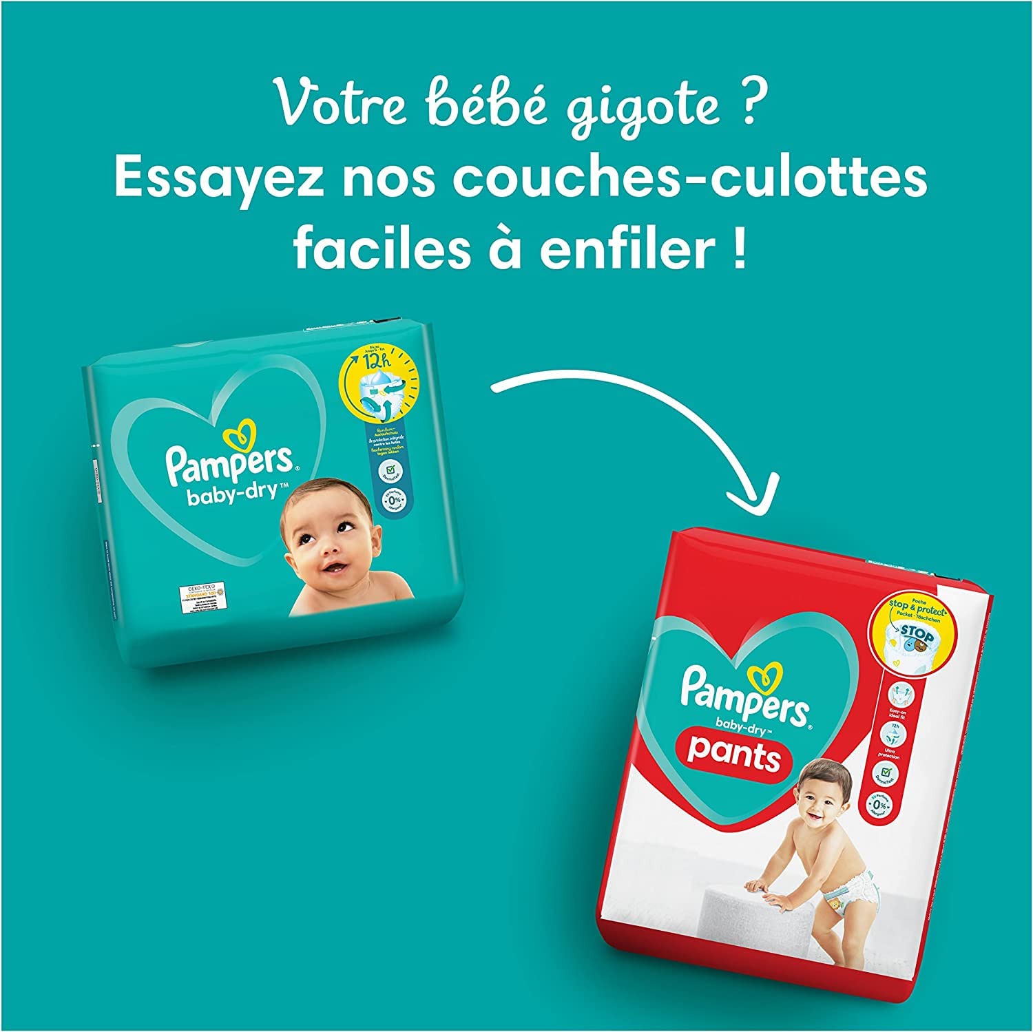 Pampers Pieluchy Niemowlęce, rozmiar 3, 6-10 kg, pudełko miesięczne, 198 pieluch