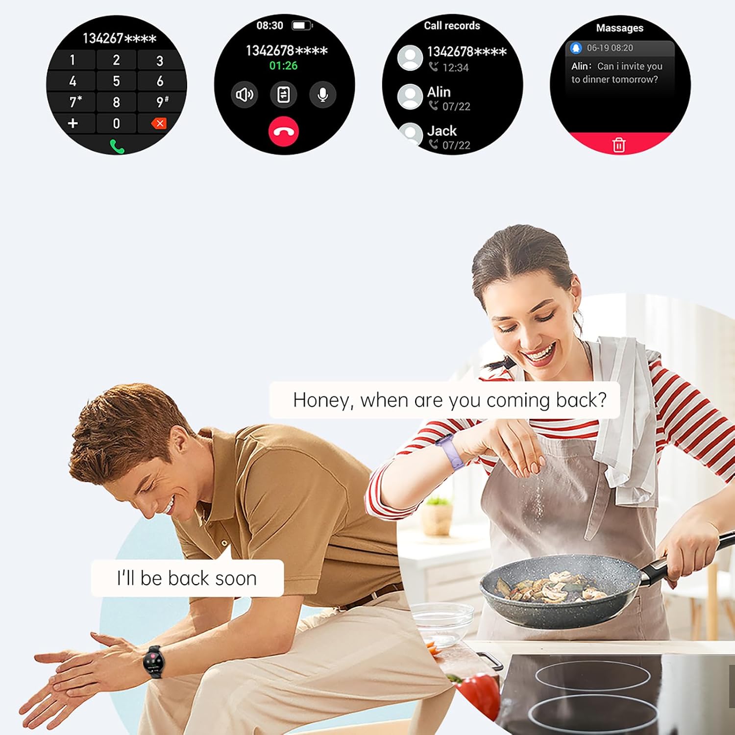Pink Smart Watch for Men Women Make/Answer Calls Reloj Inteligente with Heart Rate/Sleep Monitor/100+ Sport Modes/Pedometer Smartwatch for Android Phones