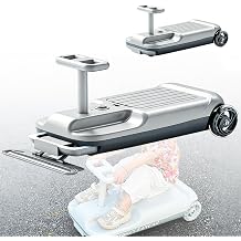 Cleaning Go Kart for Kids, Portable Go Kart with Widened Wheelbase & Dual-Row Universal Wheels, Helps Develop Coordination for Kids Ages 3+ Gray