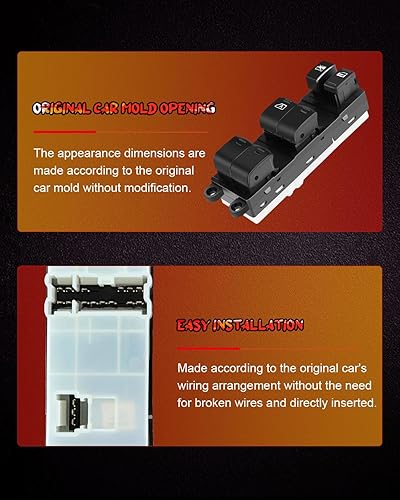 Miniatura 3 de Interruptor de ventana, interruptor de ventana eléctrica, interruptor de puerta, interruptor de espejo eléctrico, interruptor de control del lado