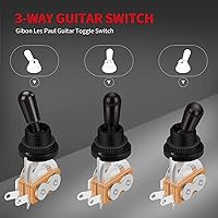 Vista 2 de DaierTek Selector de pastilla de interruptor de palanca de guitarra de 3 vías para guitarra eléctrica Gibson Epiphone Les Paul (punta negra)