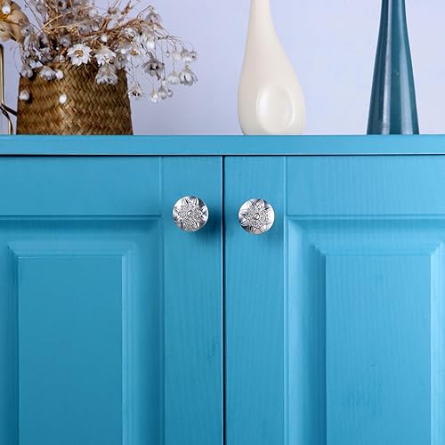 Miniatura 4 de Xlroaafs Paquete de 4 perillas de níquel cepillado para gabinetes de cocina, perillas de 1-25 pulgadas para armarios y cajones, pomos de níquel