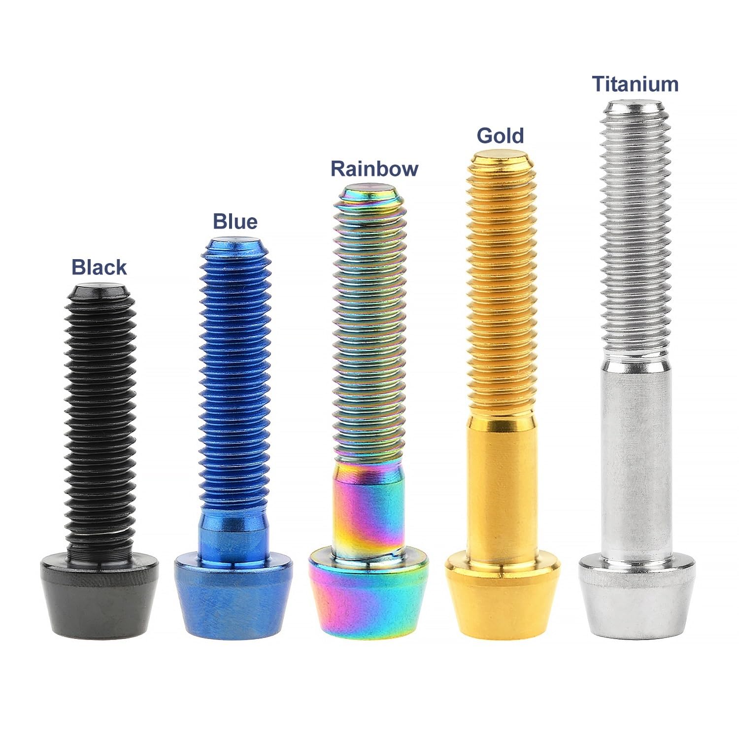 Accesorios Titanio Motocicleta Juego De Pernos De Titanio RISON Para Piñón De Moto - 6 Unidades M8x29.4mm, Tuercas De Seguridad, Torx Juego 6 Pernos Titanio M8 Rueda Dentada Motocicleta