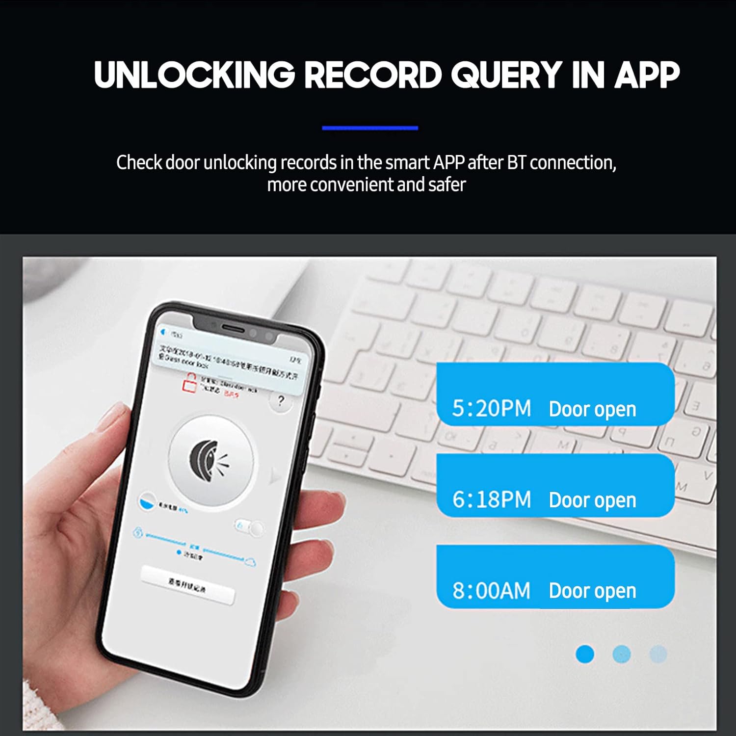 Smart Lock Cylinder Electronic Keypad Door Lock 4 Unlocking Ways Fingerprint/Password/al Key/APP Upgraded -Theft Intelligent Lock Cylinder for European Style Door Wooden Doors