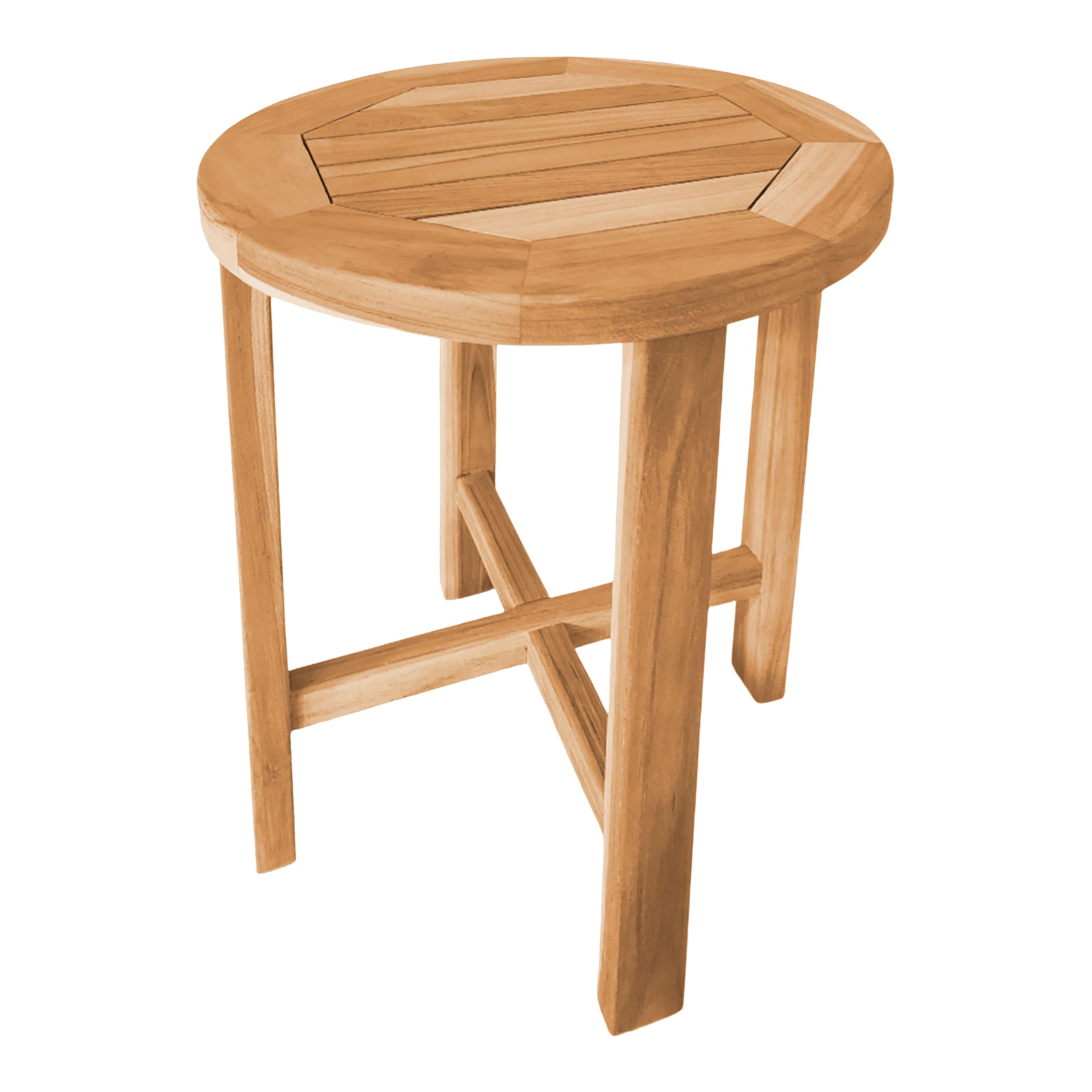 AXI Alya Tavolino Rotondo in Legno di Teak Marrone | Piccolo Tavolo per Giardino, Balcone, Terrazza | Da salotto - 45 x 45 x 50 cm