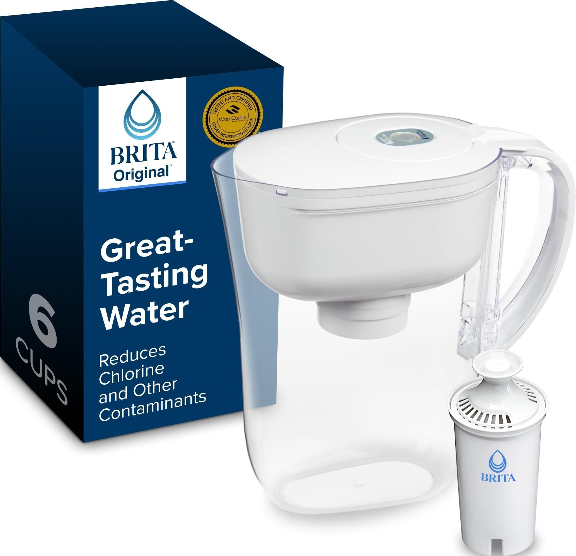 Photo 1 of Brita Metro 6-Cup Water Filter Pitcher, White