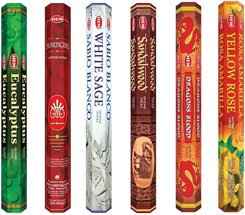 Miniatura 7 de HEM Surtido de varillas de incienso paquete de 6 20 tubos de palo 120 varillas en total