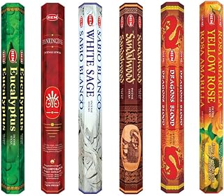 HEM Assorted Hexa Combo Incense Sticks (6 Premium Fragrances)