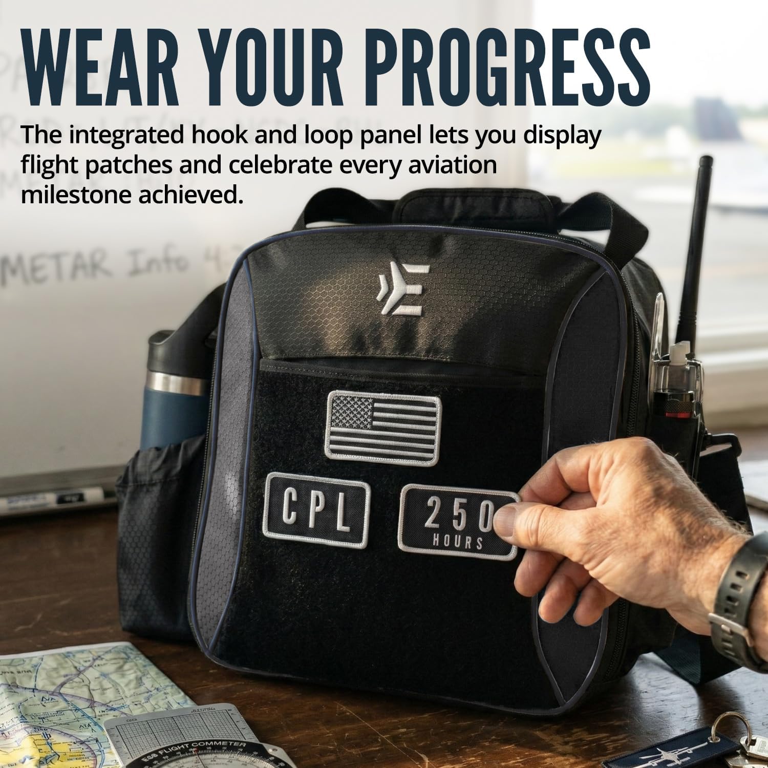 EntireFlight Flight Bag For Pilots - Pilot Bag Carries All Required Pilot accessories and Gear Including Your Kneeboard, Ipad, And Aviation Headset - Great Gifts for Students & CFIs