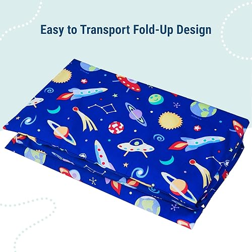 Miniatura 5 de Wildkin Funda de algodón para siesta para niños, suave, solapa cosida, duradera y se adapta a alfombrillas de vinilo de 1.5 pulgadas, fuera de este