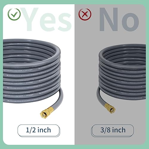 Miniatura 2 de Kit de extensión de manguera de gas natural de propano de 36 pies 12 pulgada mejorado con accesorios de conexión rápida para kit de conversión de