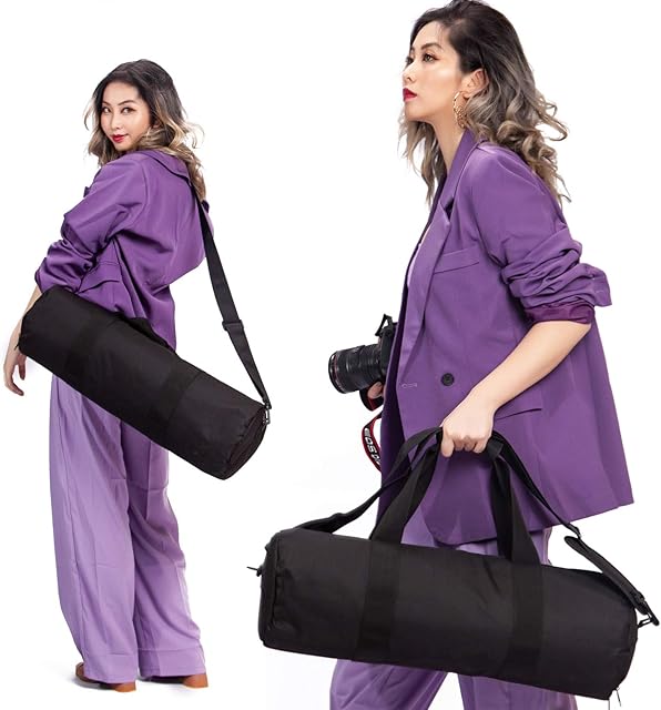 60cm Padded Tripod Case Bag Black Storage Bag Tripod Bag for Photo Studio Boom Stands Monopod Umbrella Light Stand Professional Camera Accessories and Photo Carrying Needs, Nylon