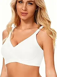 Sutiã de cobertura total confortável sem costura para mulheres, com suporte macio, tamanho regular e plus size