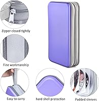 Vista 8 de Caja de CD Billetera, 80 Capacidad DVD VCD Medios Blu-ray Caso Cartera Titular Organizador de Almacenamiento (Plata)